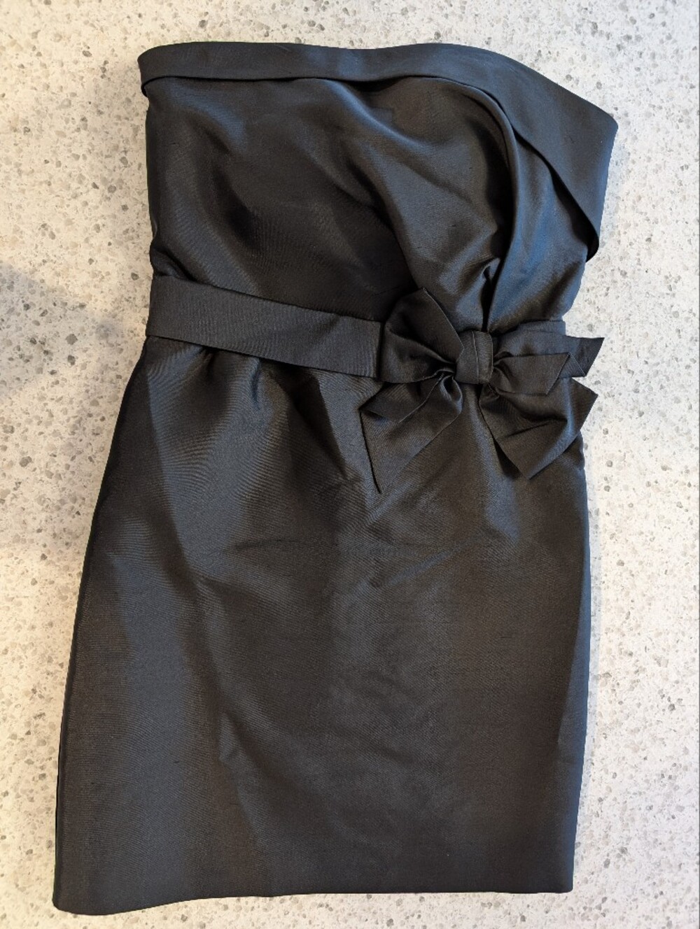 Kate Spade Small Formal Dress Black Fitted Mini Strapless Bow Wedding Luxury - Picture 9 of 16